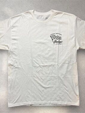 Dodge Charger Graphic Tee White Large Detroit Car Shirt